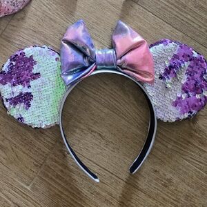 Iridescent Pink & Purple Sequin Ears